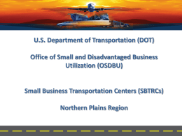 Small Bus Transportation Resource Ctr Overview July 2016