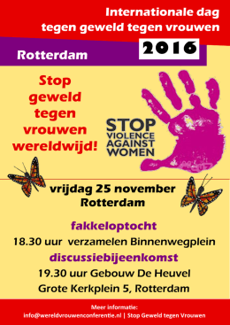 Stop geweld tegen vrouwen wereldwijd!