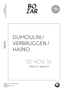 Dumoulin / Verbruggen / Haino 25 noV. `16