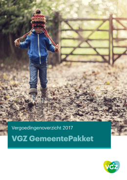 VGZ GemeentePakket Vergoedingenoverzicht 2017