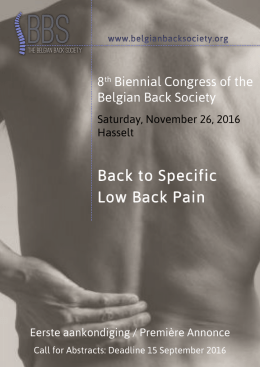 Back to Specific Low Back Pain