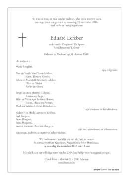 Eduard Lefeber - Familiebericht