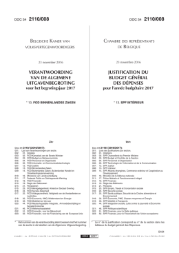 justification du budget g&eacute;n&eacute;ral des d&eacute;penses