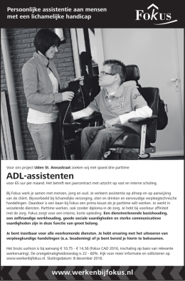ADL-assistenten - BrabantWerkt.nl