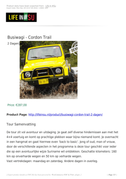 Busiwagi - Cordon Trail