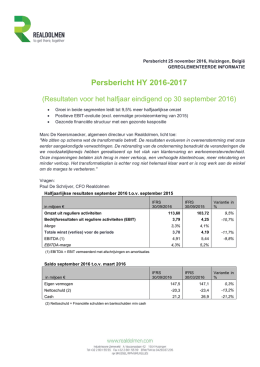 Persbericht HY 2016-2017
