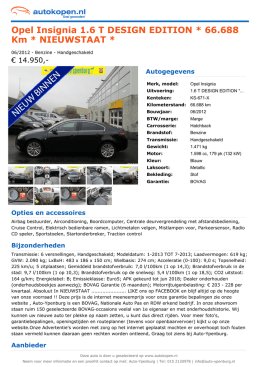 Opel Insignia 1.6 T DESIGN EDITION * 66.688 Km