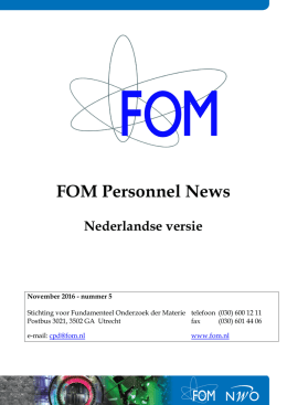 FOM Personnel News Nederlandse versie