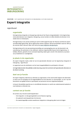 Expert integratie - Agentschap Integratie en Inburgering