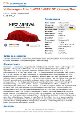 Volkswagen Polo 1.4TSI 140PK GT /Xenon/Nav