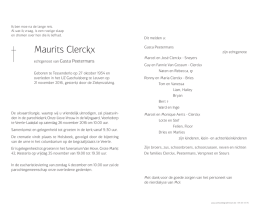Maurits Clerckx - Van Hove Begrafenissen