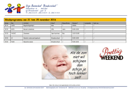 Weekprogramma 21/11 - Broederschool Genk