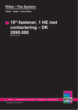 19"-fastener, 1 HE met contactering – DK 2090.000