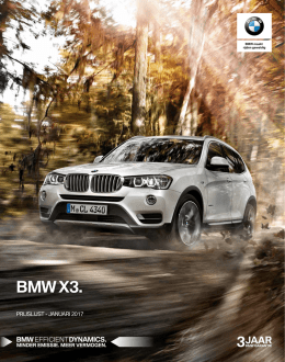 prijslijst BMW X3