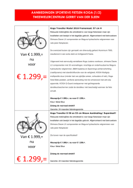Aanbiedingen sportieve Koga fietsen 22112016