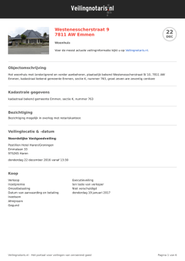 Westenesscherstraat 9 7811 AW Emmen op Veilingnotaris.nl