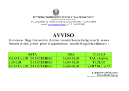 avviso - Istituto Comprensivo Statale "San Francesco"