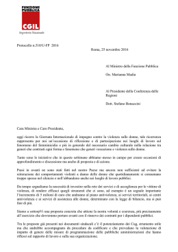 lettera a Madia E Bonaccini