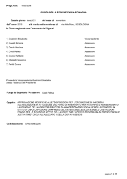1) Gualmini Elisabetta Vicepresidente 2) Caselli Simona Assessore