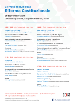 Programma dell`evento - Università di Torino