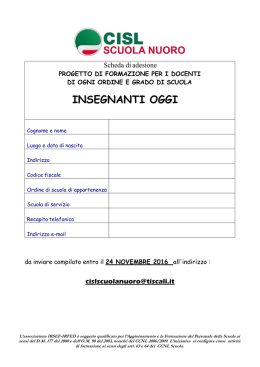 INSEGNANTI OGGI - Cisl Scuola Sardegna
