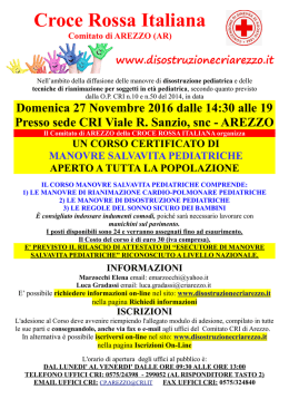 Bando MSP 27 Novembre 2016 - Croce Rossa Italiana
