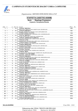 classifica staffette cadetti/e