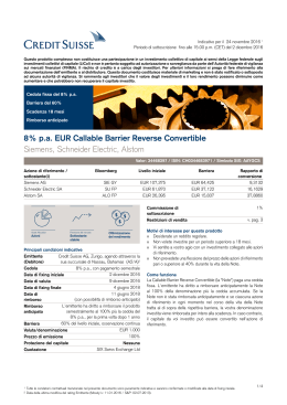 8% p.a. EUR Callable Barrier Reverse Convertible Siemens