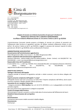 Lettera d`invito - Comune di Borgomanero