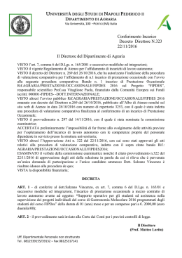 D.D. n. 323 del 22/11/2016 - Università degli Studi di Napoli