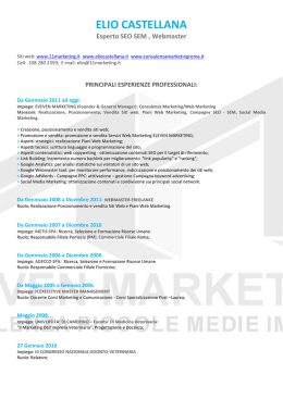elio castellana - Consulenza Marketing Roma