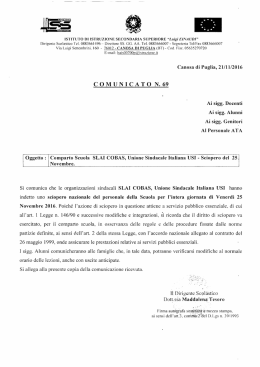 C 69 - Comparto Scuola SLAI COBAS Unione Sindacale