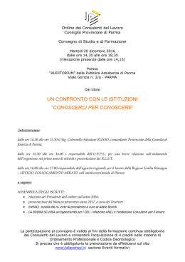 locandina 20 12 2016 - Consulenti del Lavoro di Parma
