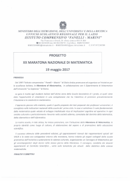 progetto maratona - Ufficio Scolastico Regionale per il Veneto