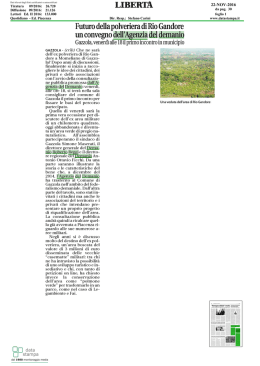 Libert&agrave; - Il futuro della polveriera di Rio Gandore, un convegno dell