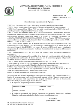 D.D. n. 322 del 22/11/2016 - Università degli Studi di Napoli