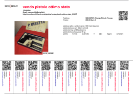 vendo pistole ottimo stato
