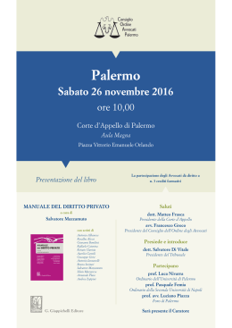 Palermo - Diritto Civile Contemporaneo