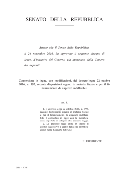 senato della repubblica - Dottrina Per il Lavoro