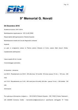 9° Memorial G. Novati