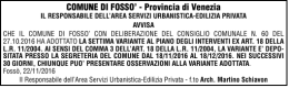 COMUNE DI FOSSO` - Provincia di Venezia