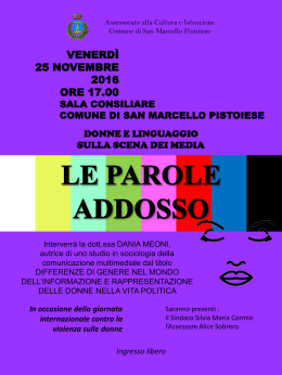 Locandina (503 Kb - pdf) - Comune di San Marcello Pistoiese