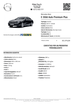 Mercedes-Benz E 350d Auto Premium Plus - Stock ID: 10