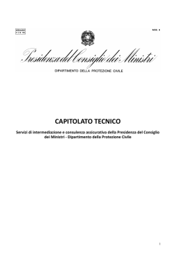 capitolato tecnico - Protezione Civile