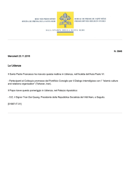 Le Udienze - press vatican