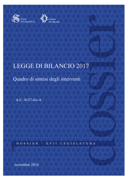 legge di bilancio 2017
