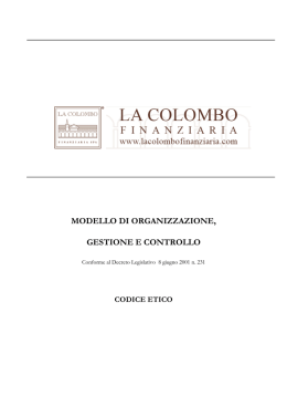 Codice Etico - La Colombo Finanziaria