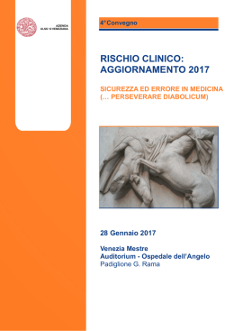 RISCHIO CLINICO: AGGIORNAMENTO 2017