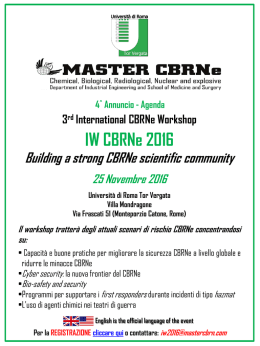 Diapositiva 1 - International CBRNe Master Courses