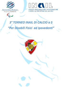 Regolamento Torneo - Asd Calcio Veneto For Disable